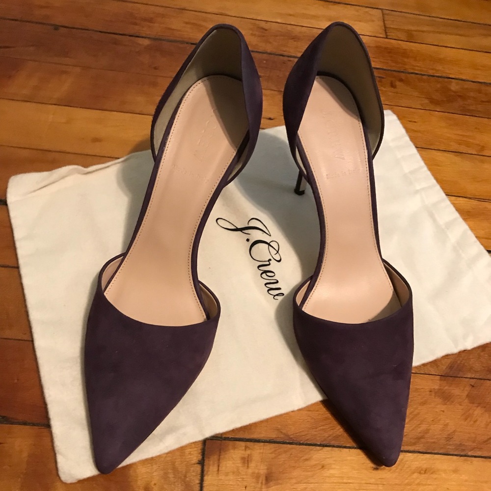 J.Crew D’orsay Elsie Cottage Purple Stiletto